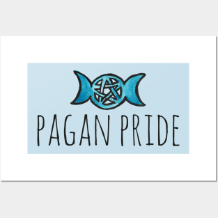 Pagan Pride Triple Moon Pentagram Posters and Art